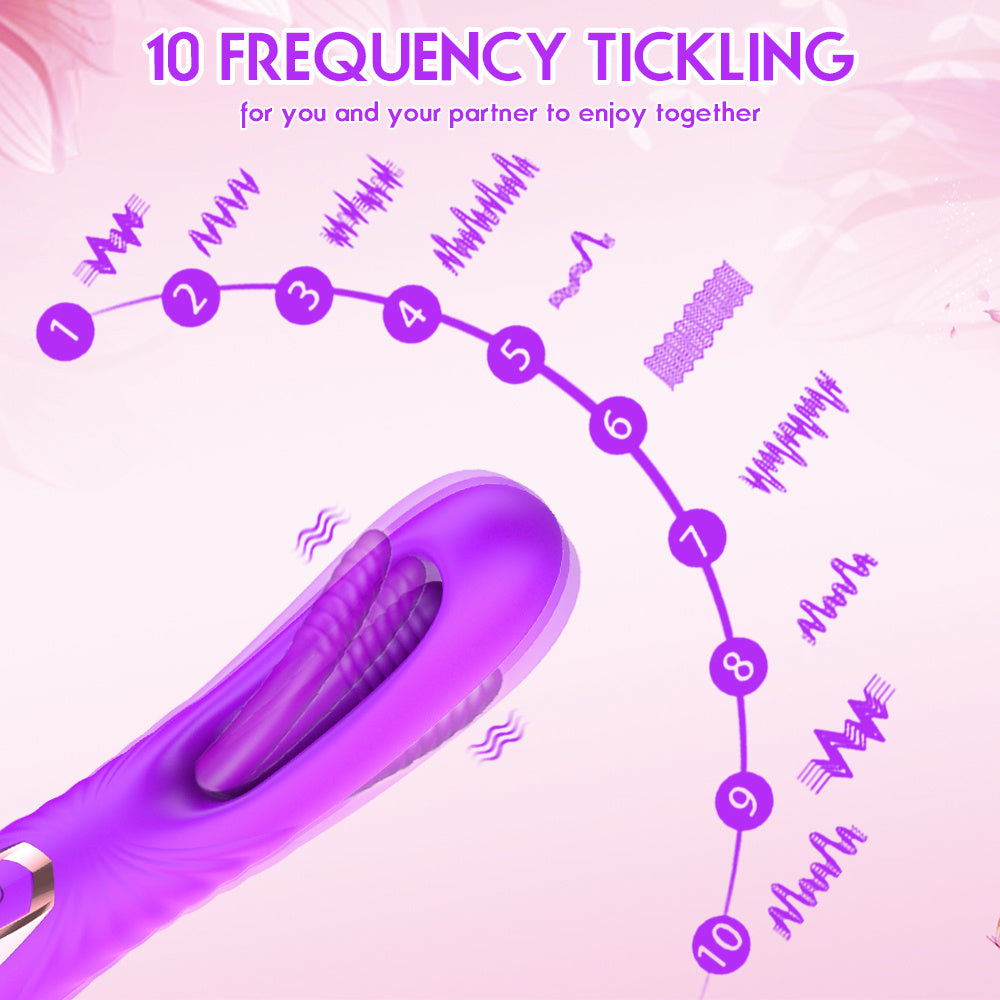 Female Vibrator With 7 Slap And 10 Vibration Modes, Female G-spot Clitoral Dildo