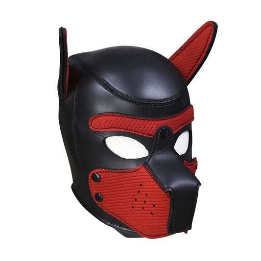 Black rubber sponge training dog headgear stage performance props