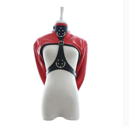 Bondage clothing Bundle Handcuffs Leather Bound Adult suit