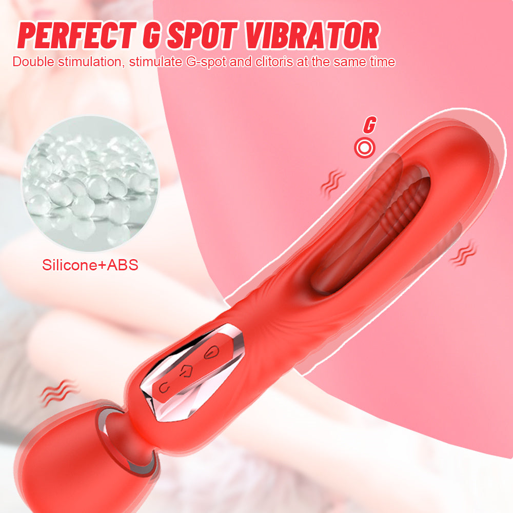 Female Vibrator With 7 Slap And 10 Vibration Modes, Female G-spot Clitoral Dildo