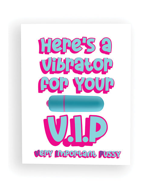Here's A Vibe for Your V.I.P Naughty Greeting Card w/Rock Candy Vibrator & Towelettes
